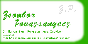 zsombor povazsanyecz business card